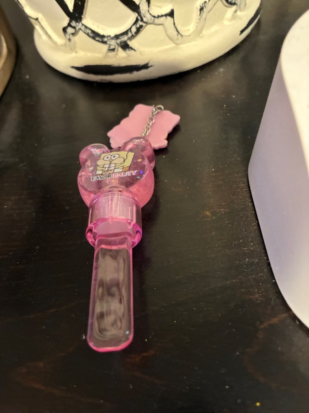 Pink SpongeBob Themed Light-Up Keychain
